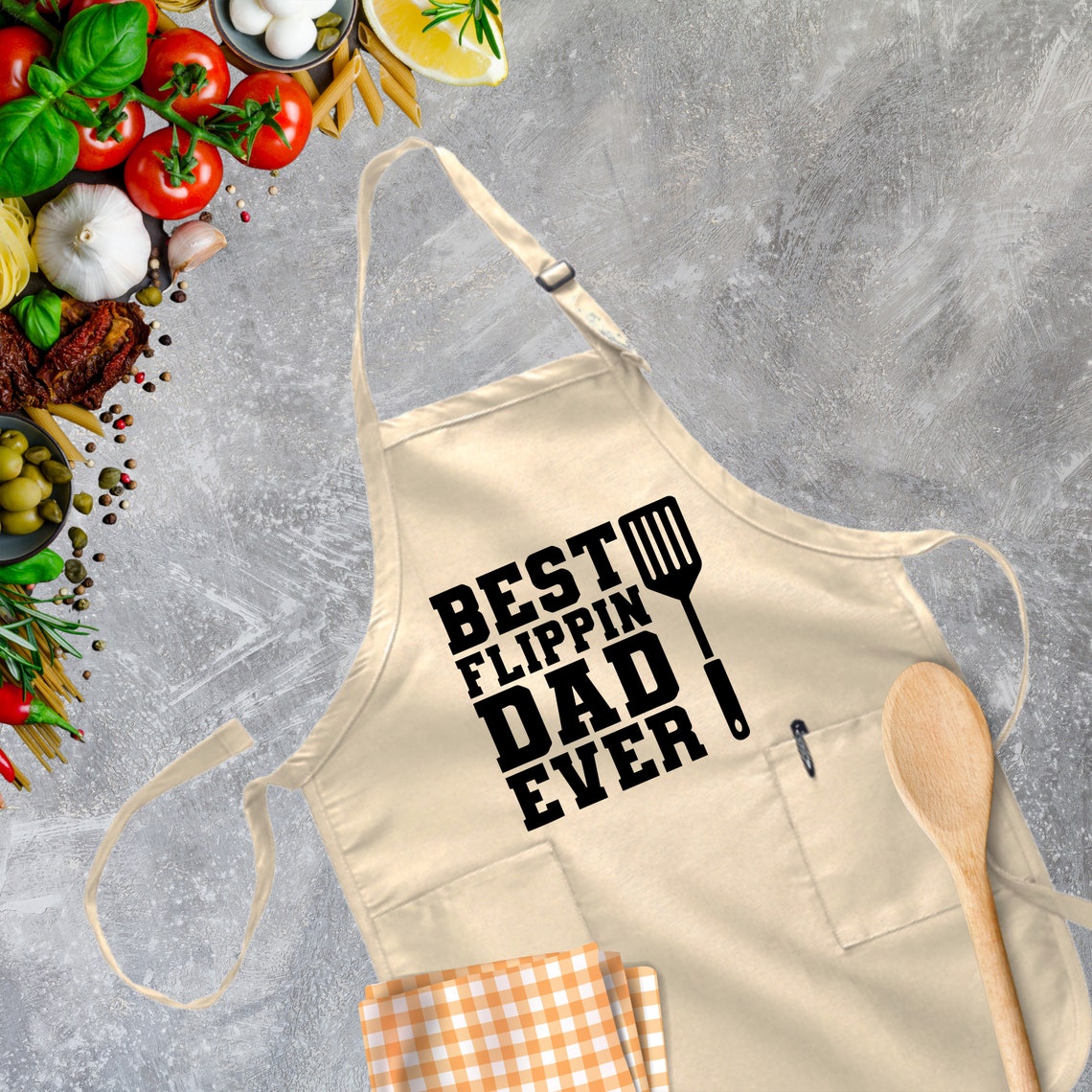 Best Flippin Dad Ever Apron, Dad Apron, Best Dad Ever, Funny Dad Apron, Fathers Day Apron, Apron For Dad, Dad Birthday Gift,Fathers Day Gift