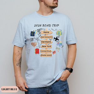 Personalized Travel Adventures Shirt, Custom Traveling Destination Tee, 2026 Travel Memories, Travel Lover Gift, Family Vacation T-Shirt