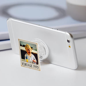 Personalized 30th Birthday Phone Grip, Custom Photo Vintage 1995, Custom Year Birthday Phone Accessory, 30th Birthday Gift