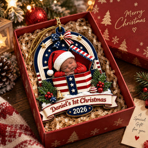 Baby USA Ornament - Real 3D Raised Ornament