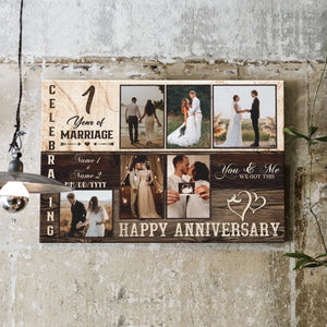 Custom Photo, Happy Wedding Anniversary Gifts, Marriage Gifts, Personalized Canvas For Couple