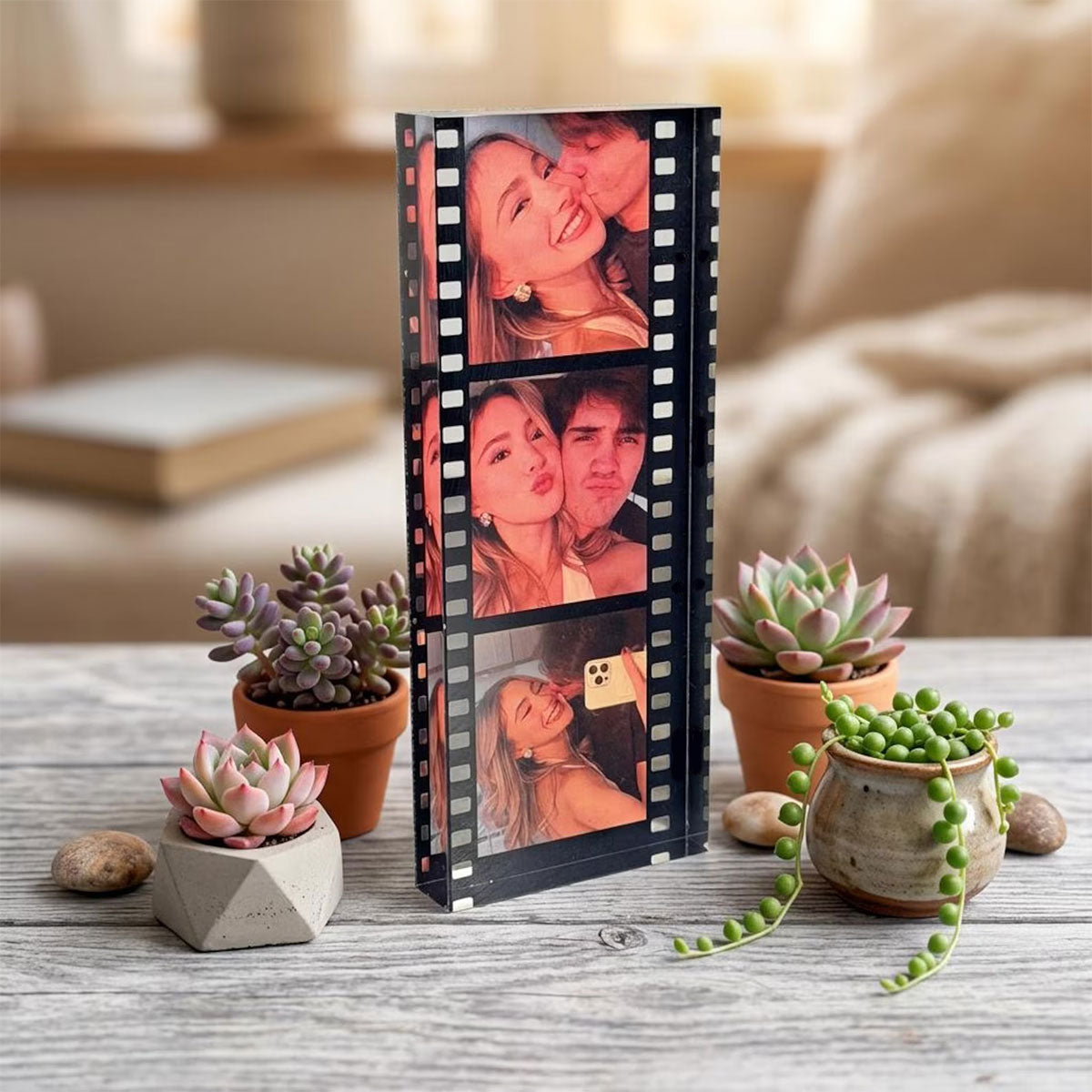 Film Roll Acrylic Photo Block, Personalized Friend Keepsake, Friendship Memory Gift