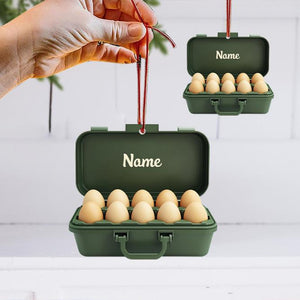 Personalized Egg Box Christmas Ornament, Egg Christmas Ornament, Cooking Ornament, Kitchen Holiday Ornament, Chef Ornament Gift