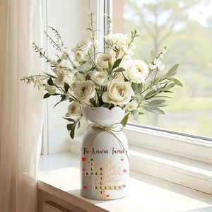 Crossword Puzzle Personalized Ribbon Tie Flower Vase