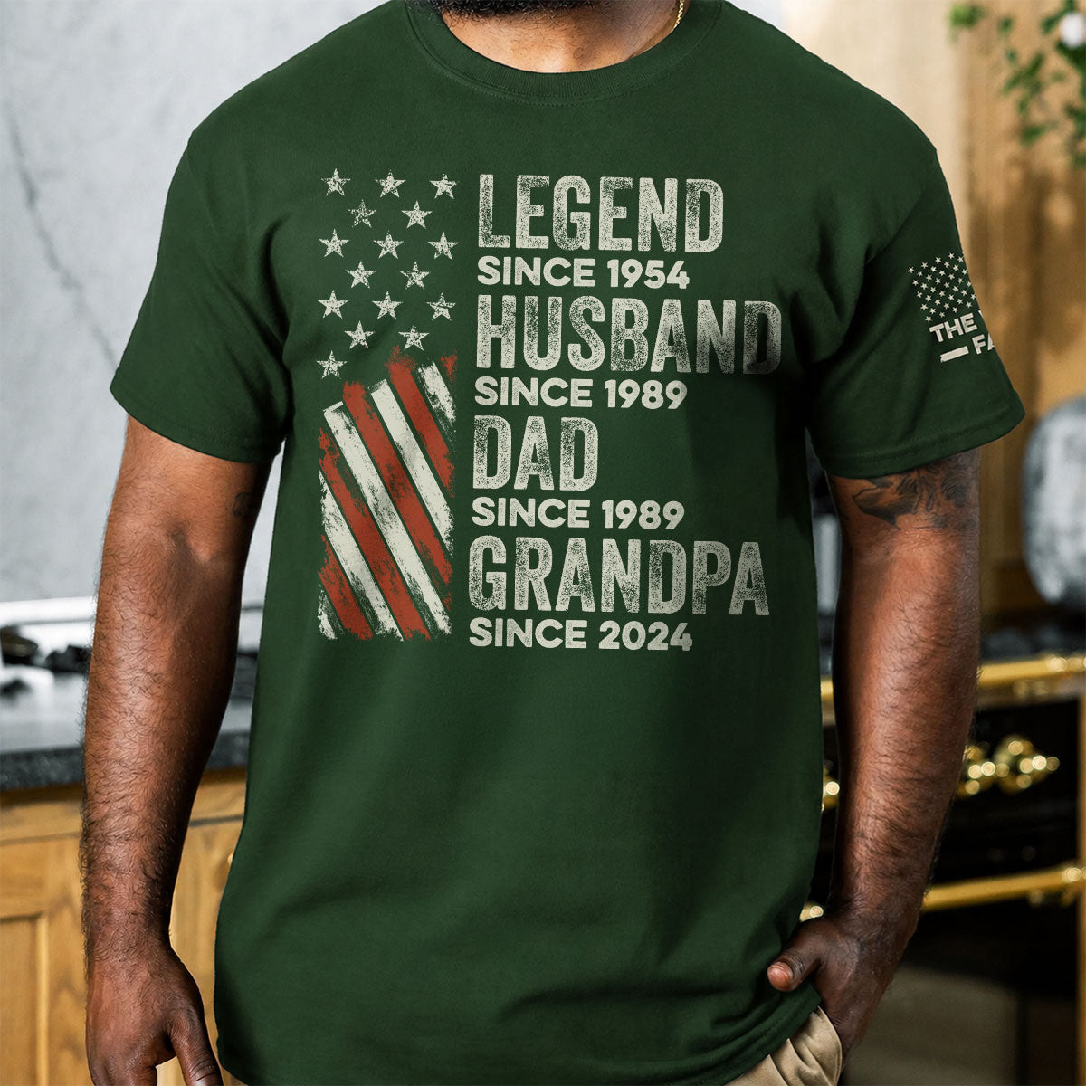 Legend Husband Dad And Grandpa - Custom Family Name Personalized T-shirt