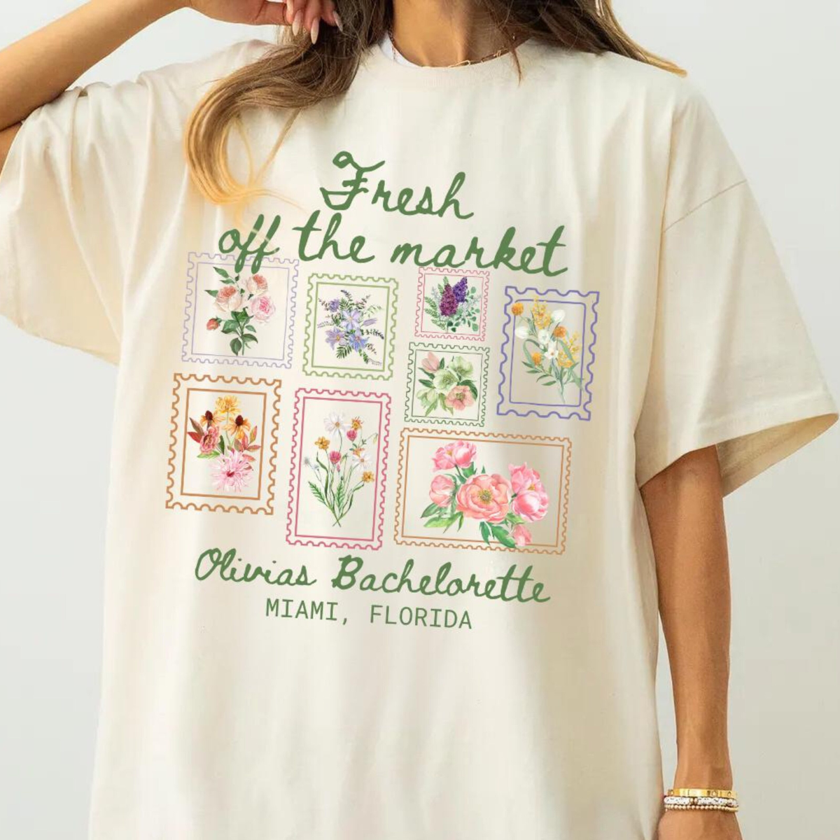 Fresh Off the Market Bachelorette Shirt, Farmers Market Bride Shirt, She's Off The Market Shirts Floral Bachelorette Shirt