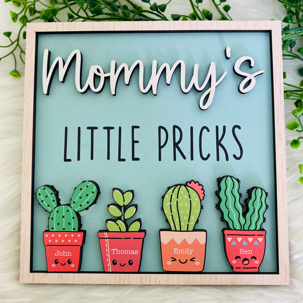 Mommy's Little Pricks - Personalized Picture Frame - Gift For Mom, Mother's Day Gift