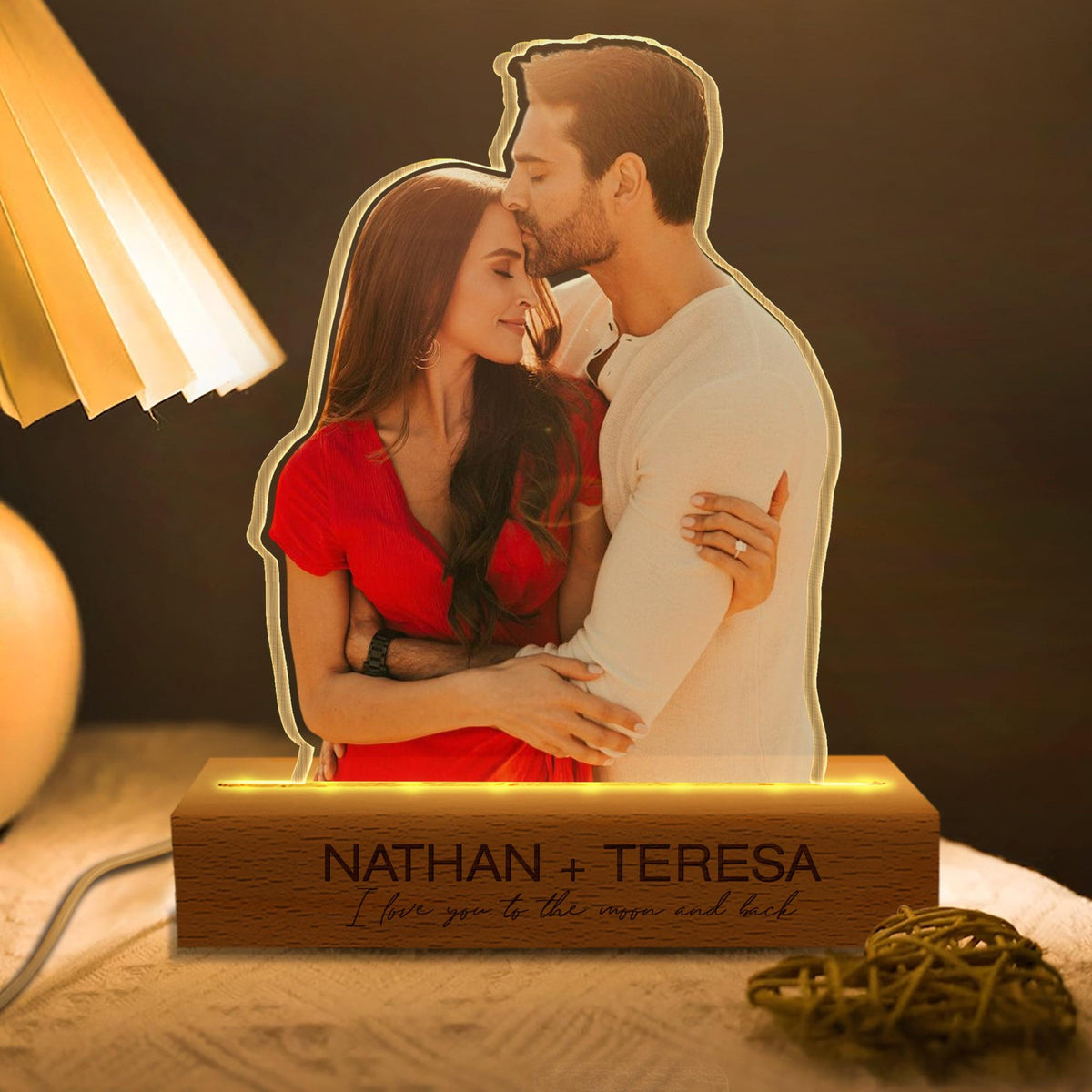 Personalized Valentines Gift For Him/Her, Couples Photo Night Light, Custom Photo Plaque Light, Birthday Gift For Boyfriend Girlfriend, Anniversary Gifts