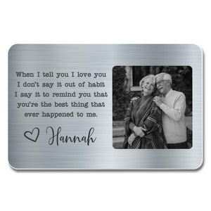 I Love You Reminder - Personalized Wallet Card - Valentine's Day, Anniversary Gift For Couple