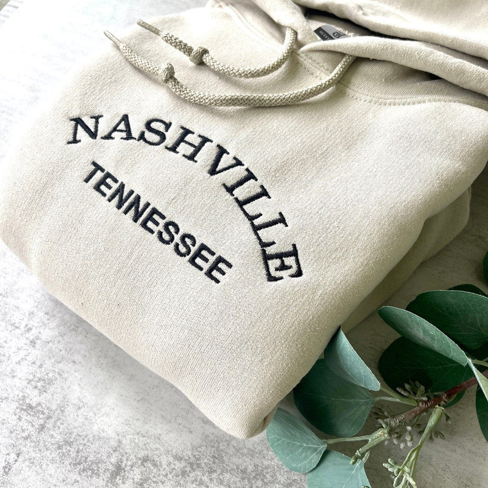 Embroidered Sweatshirt, Nashville Tennessee Sweatshirt, Tennessee Sweatshirt, Embroidered Sweatshirt, Trendy Sweatshirts, Trendy Hoodie