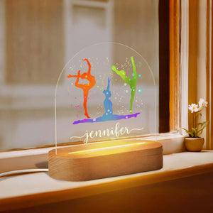 Personalized Gymnast or Gymnastics Gift LED Nightlight, Gymnastics Sister Friend Team Gift, Gymnastics Sports Night Light, Gifts for Her