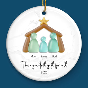 The Greatest Gift For All Sea Glass Family - Personalized Ornament - Christmas Gift For Family