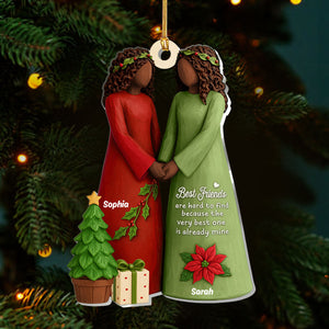 Best Friends Are Hard To Find - Personalized Acrylic Ornament - Christmas Gift For Bestie