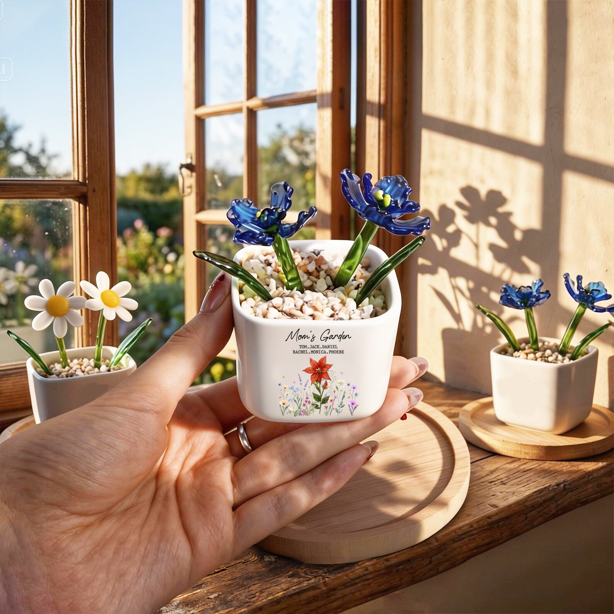 Grandma's Garden Personalized Glass Everlasting Flowers