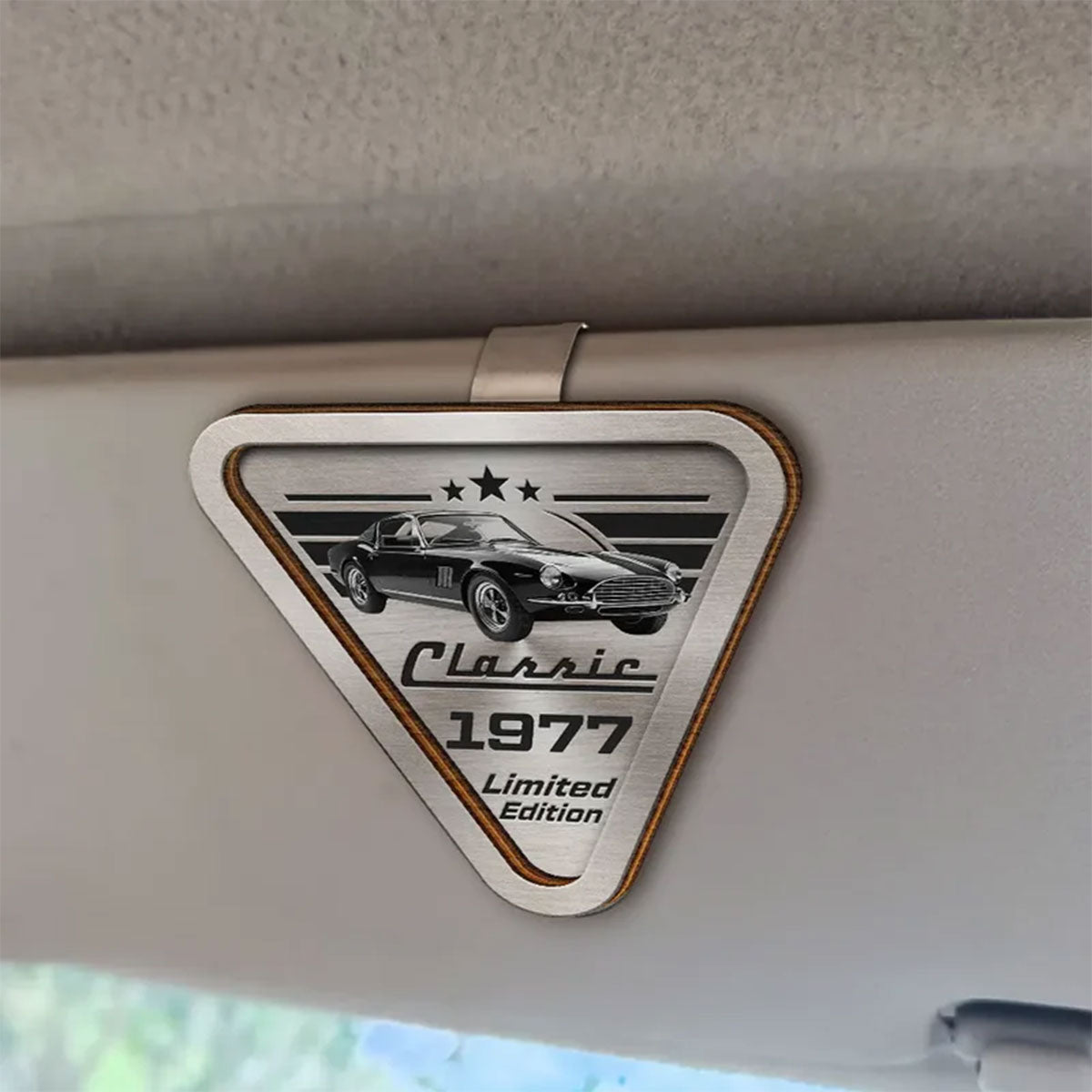 Custom Photo Classic Car Limited Edition - Personalized Custom Shaped Car Visor Clip