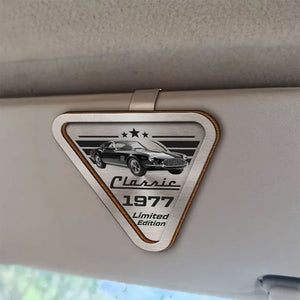 Custom Photo Classic Car Limited Edition - Personalized Custom Shaped Car Visor Clip