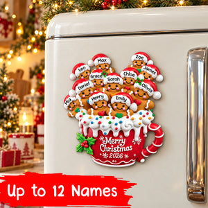 Merry Christmas - Personalized Gingerbread Family Decal
