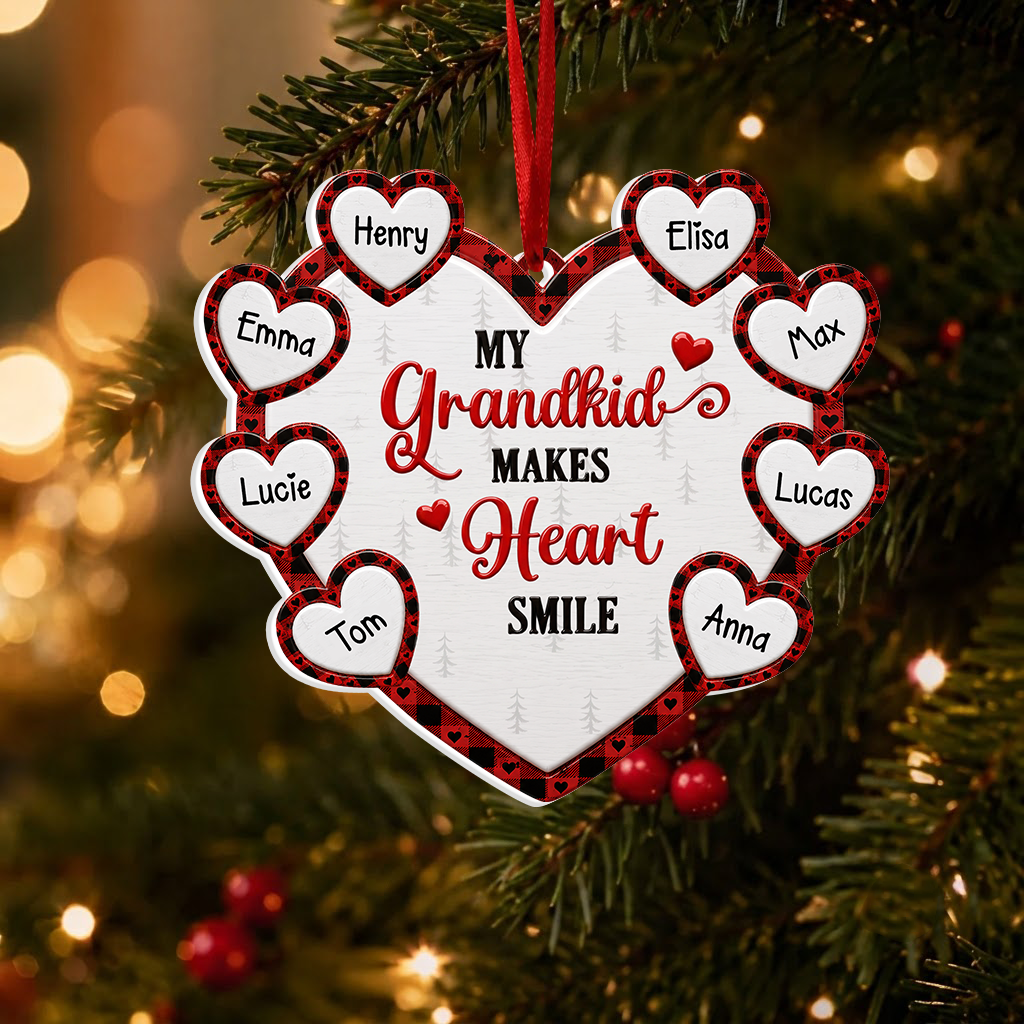 Grandchilds Make My Heart - Real 3D Raised Ornament