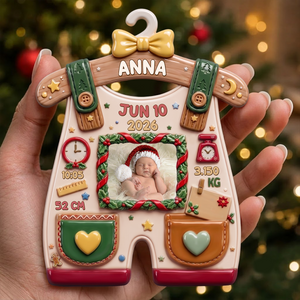 Personalized Newborn Gifts Baby Birth - Real 3D Raised Ornament