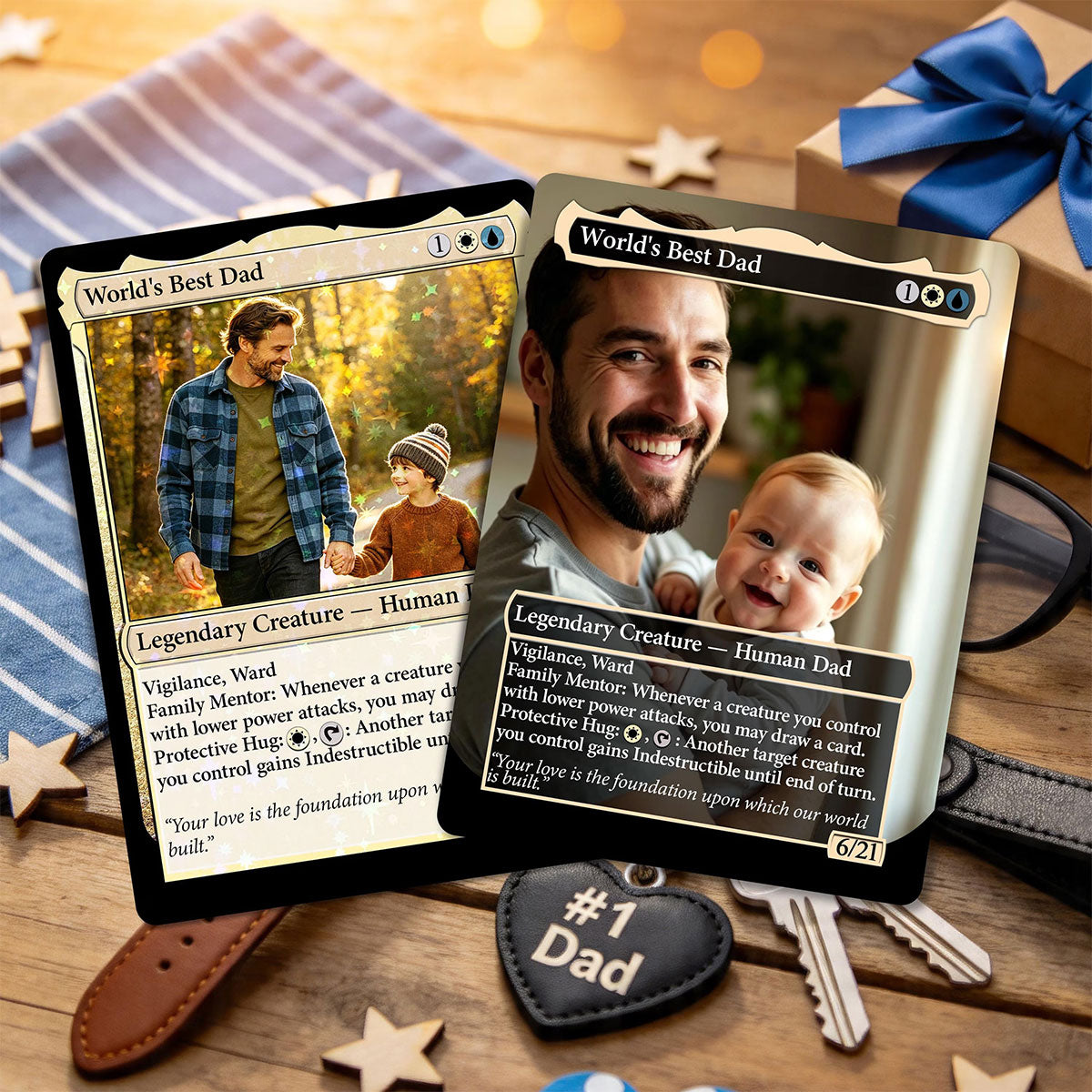 Custom MTG Style Cards, Personalized Father's Day Magic Card, New Dad, Husband, Birthday Gift