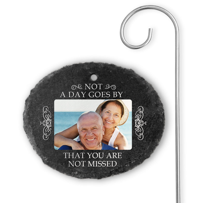 Not A Day Goes By That You Are Not Missed - Personalized Garden Stake - Memorial Gift