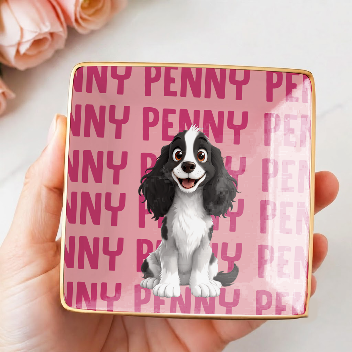 Dog Lover Stylized - Personalized Jewelry Dish