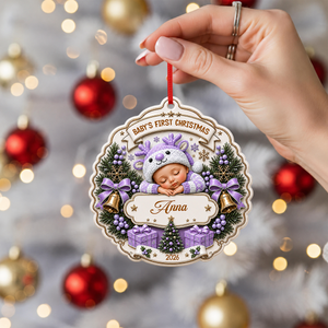 Sweetest Addition To Our Family - New Mom New Born Ornament - Real 3D Raised Ornament