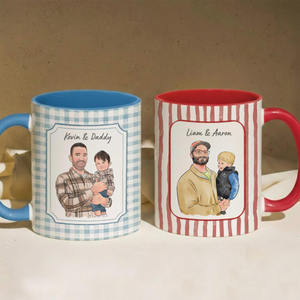 Custom Mug from Photo, Dad Portrait Mug, Anniversary Mug Gift for Him, Personalized Picture Coffee Mug