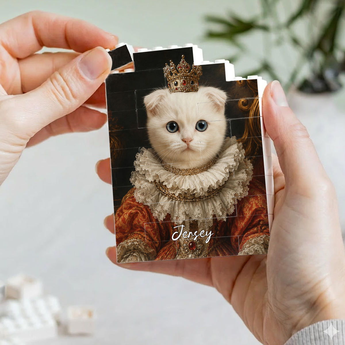 Custom Royal Pet Lover Photo - Personalized Brick Block