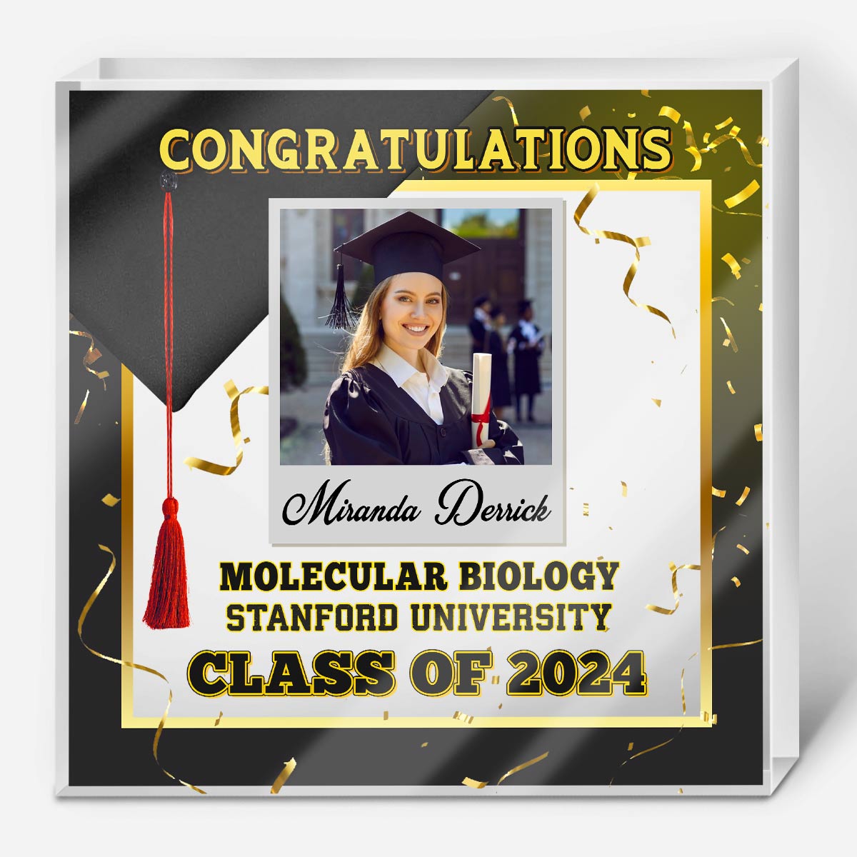 Graduation Gift Class Of 2025 - Personalized Acrylic Plaque - Graduation Day Gift
