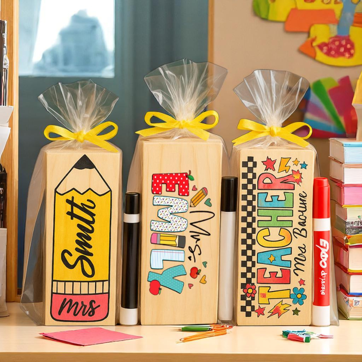Custom Teacher Name Eraser, Personalized Whiteboard Chalk Eraser, Unique Back to School Office Decor, Teacher Appreciation Gift