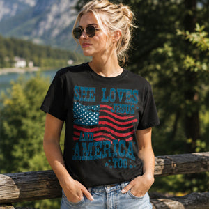 She Loves Jesus And America Too - 250th Anniversary T-Shirt