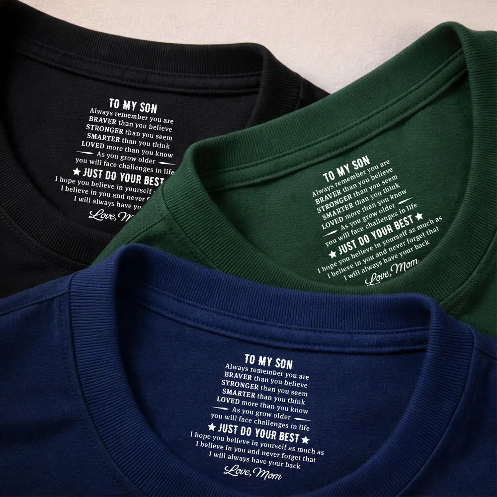 Just Do Your Best - Personalized Neck Print T Shirt - Gift For Son, Daughter