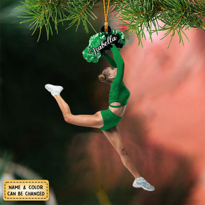 Personalized Cheerleader Girl - Personalized Acrylic Ornament - Christmas Gift For Cheerleading Team Members