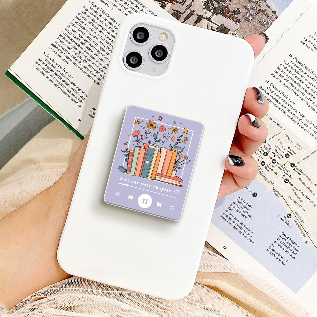 Just One More Chapter Phone Grip, Bookish Grips, Book Lover Popsocket, Phone Accessory, Bookish Accessory, Book Gift, Book Club Gift