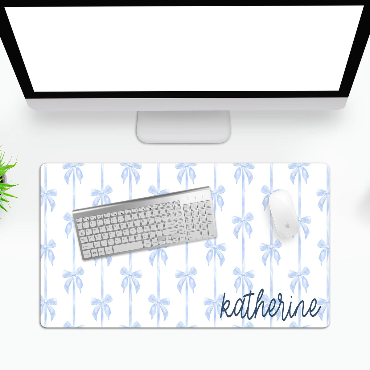 Custom Desk Pad, Coquette Personalized Desk, Grandmillennial Decor, Teacher Gift, Monogrammed Home Office, Dorm Room Decor, Gift Custom Office