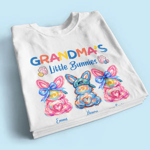 Grandma's Little Colorful Bunnies - Personalized Shirt - Easter Shirt for Mom, Grandma