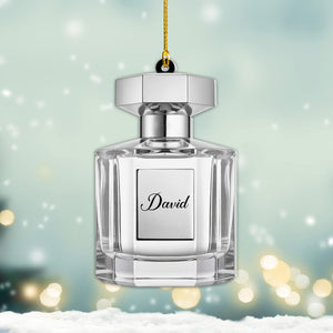 Personalized Perfume Bottle Flat 2D Ornament, Christmas Decoration, Custom Acrylic Ornament