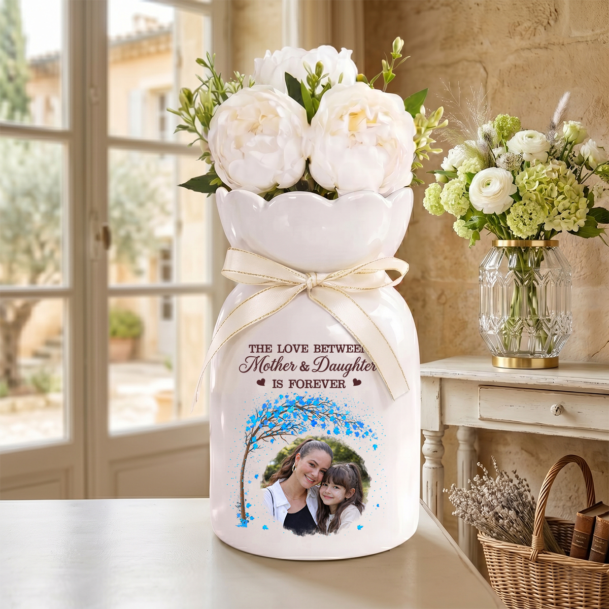 Love Between Mother & Daughters Personalized Flower Vase