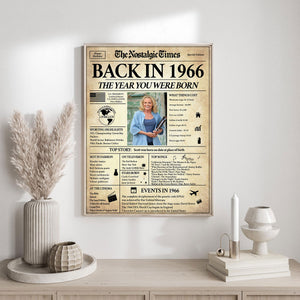 Back In 1966 The Year You Were Born - Personalized Poster For 60th Birthday Gifts
