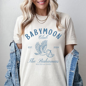 Babymoon Shirt Custom Babymoon Vacation, Maternity Baby Reveal Shirt, Beach Pregnancy Announcement Shirt, Personalized Nautical Baby Shower Tee