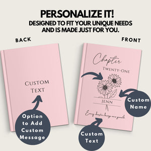 21st Birthday Gift for Her or Him Personalized Chapter 21 Journal with Name Birth Month Flower Notebook 21st Keepsake Gift Idea
