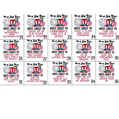 Funny 4th of July Shirts, Most Likely To Fourth of July TShirts, Family Matching Independence Day Tees, Patriotic Friends Group Shirts