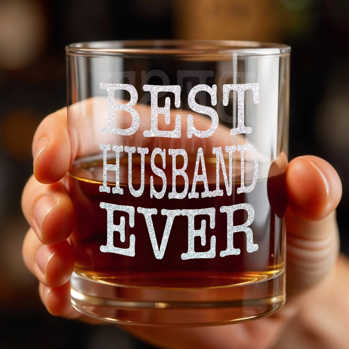 Best Husband Ever Whiskey Glass, Gift For Husband