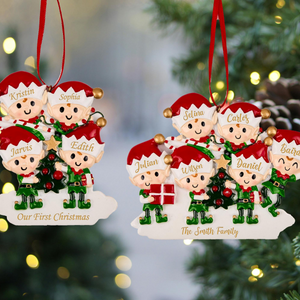 2025 Family Christmas Tree Ornament, Personalized Family Names Resin Ornament for Xmas, Family Christmas Gift, Xmas Tree Decor