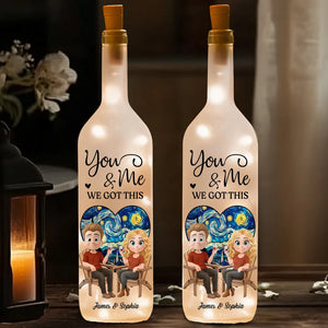 You & Me We Got This - Personalized Bottle Lamp - Valentine's Day Gift, Anniversary Gift For Couple