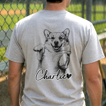 Custom Photo Unisex T-shirt - Personalized Father's Day Birthday Gifts For Dog Cat Lovers, Dog Dad And Mom, Cat Owners - Furry Friends Forever