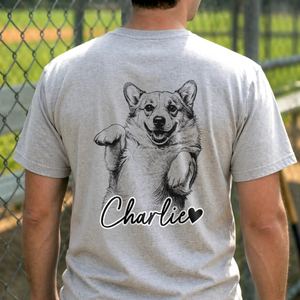 Custom Photo Unisex T-shirt - Personalized Father's Day Birthday Gifts For Dog Cat Lovers, Dog Dad And Mom, Cat Owners - Furry Friends Forever