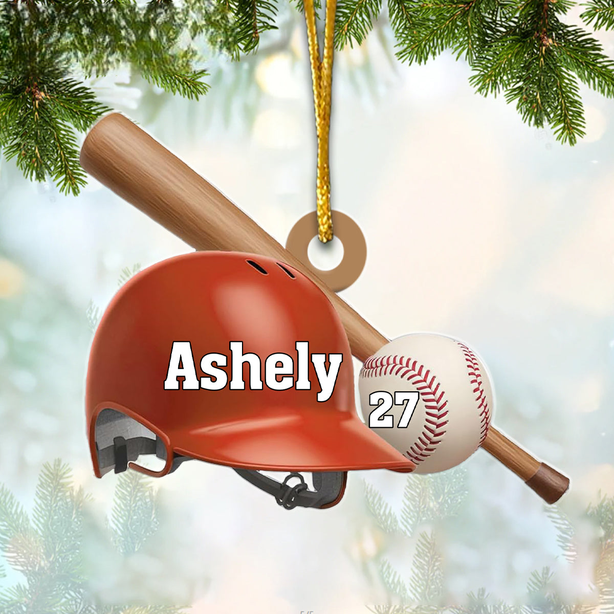 Baseball Gloves Personalized Christmas Ornament, Gift For Baseball Team Members