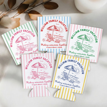 Custom Beach Family Vacation Can Coolers, Personalized Family Reunion Beer Huggers, Matching Coastal Vacation Gift, Family Summer Vacation 4_a9070676-8b0c-4220-81ed-695c99dfa4ba.jpg